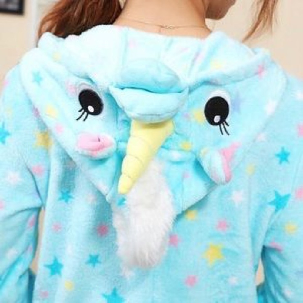 Blue Unicorn Onesie with Stars